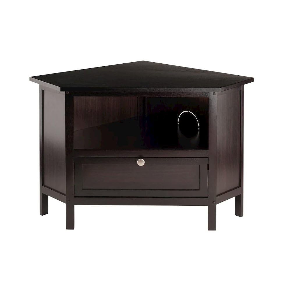 Solid Wood Corner TV Stand with Storage S93510