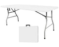 6ft White Folding Plastic Table with Handle E788