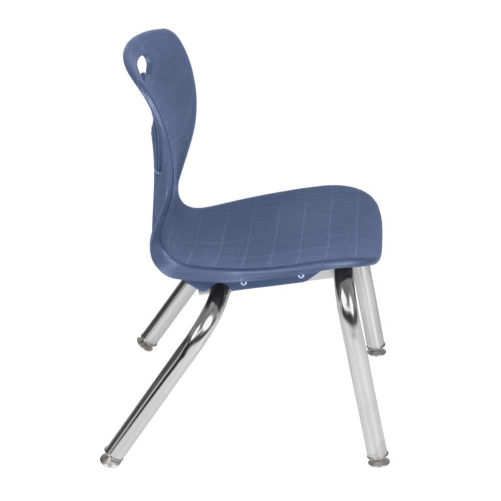 42" Square Mobile Table with 4 Blue Stack Chairs J87309