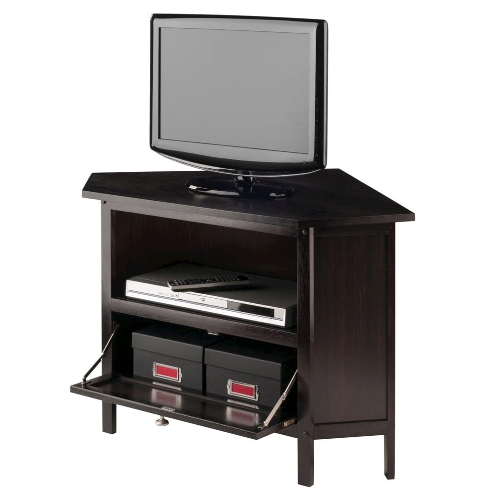 Solid Wood Corner TV Stand with Storage S93510