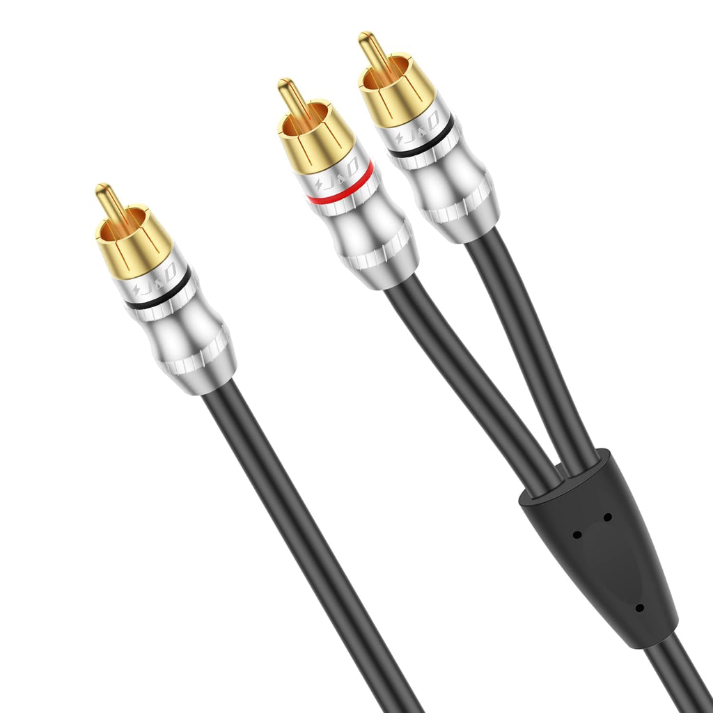 1 RCA Male to 2 RCA Male Y-Splitter Audio Cable H390