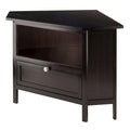Solid Wood Corner TV Stand with Storage S93510