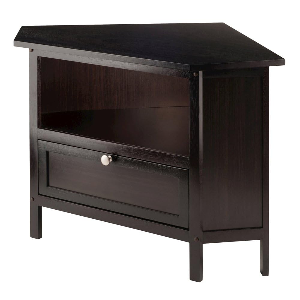Solid Wood Corner TV Stand with Storage S93510