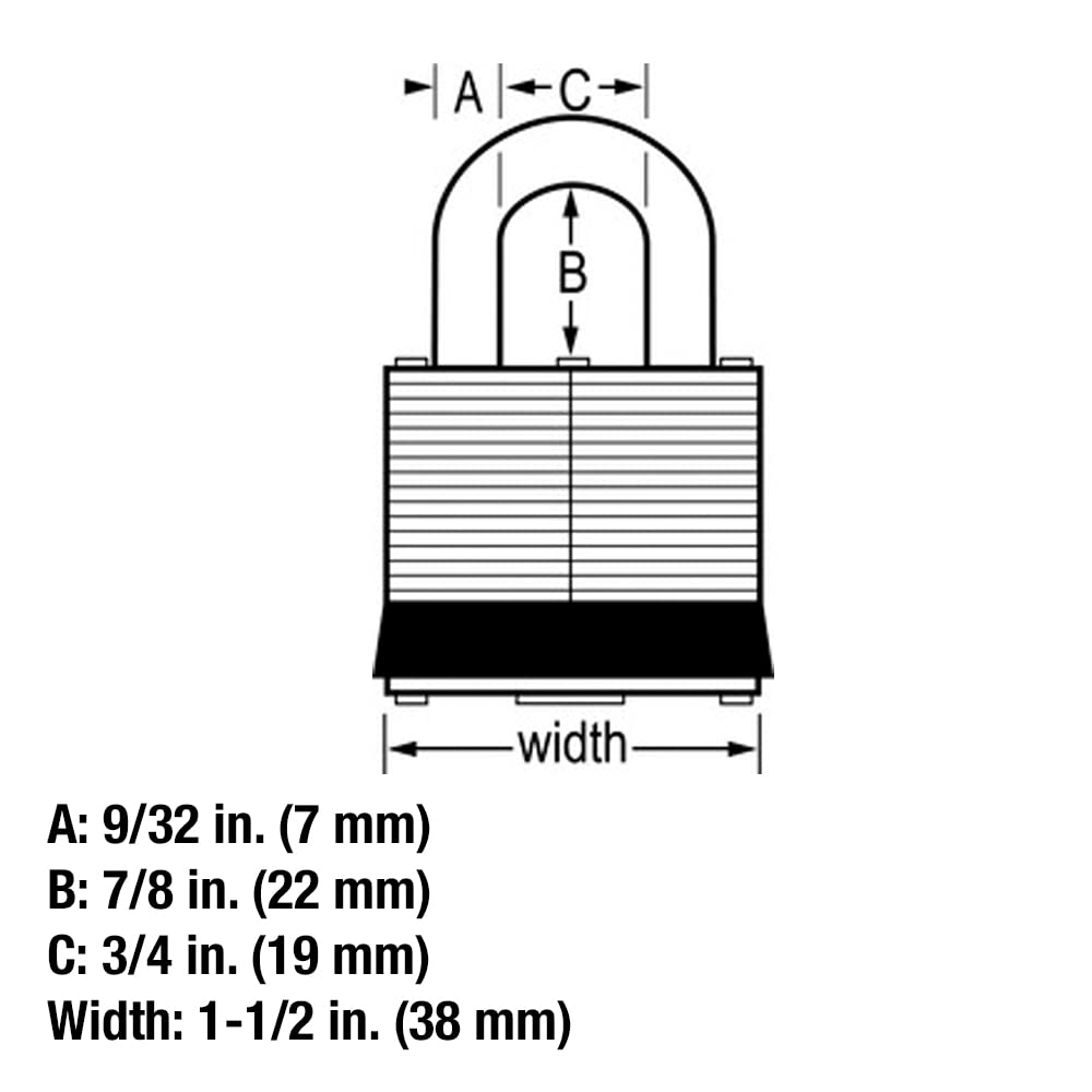 Laminated Steel Padlock 4-Pack J399