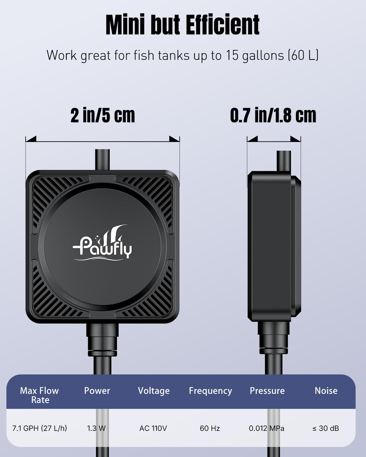 2 Gallon Ultra Clear Aquarium Starter Kit with LED Light, Air Pump, Filter K147148