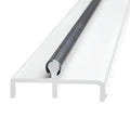 Vinyl Sliding Door Track with Stainless Steel Cover White 72 Inches A283
