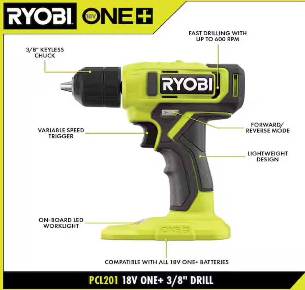 18V Cordless 3/8 in. Drill/Driver Y21629