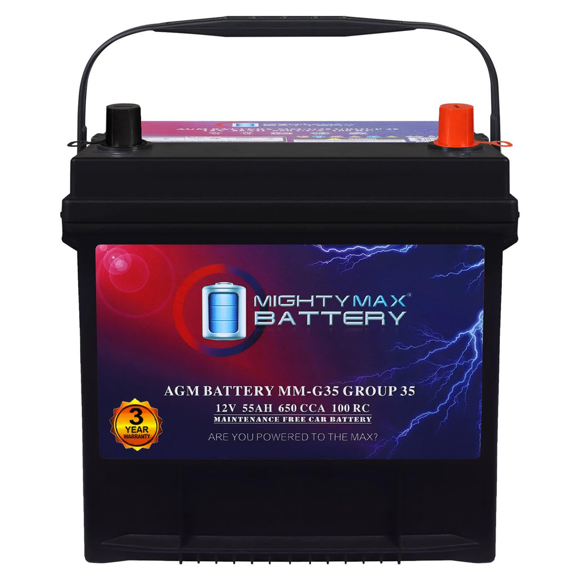12V 55Ah AGM Replacement Battery W235028