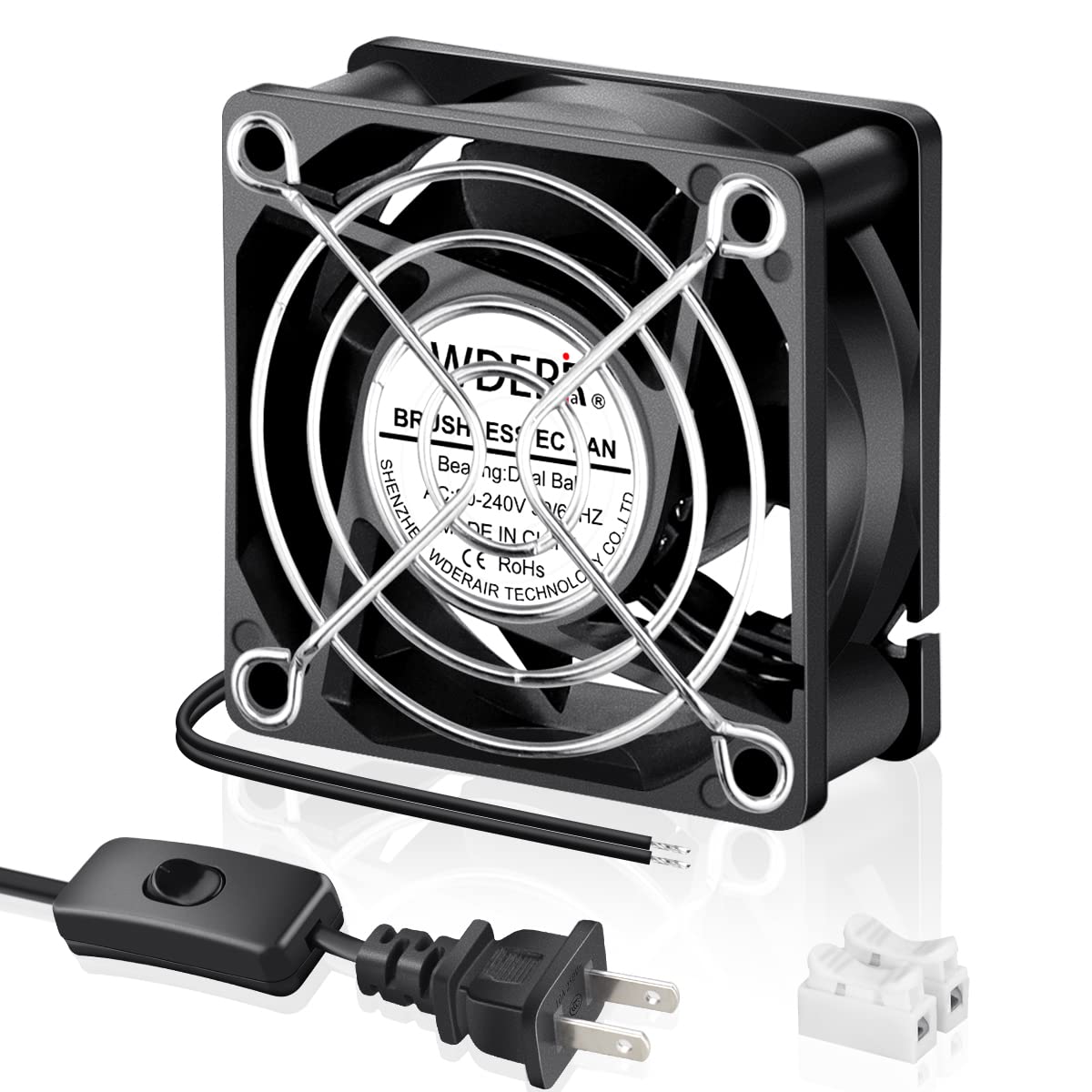 12V DC Brushless Cooling Fan 2PCS 60mm x 25mm Q7260