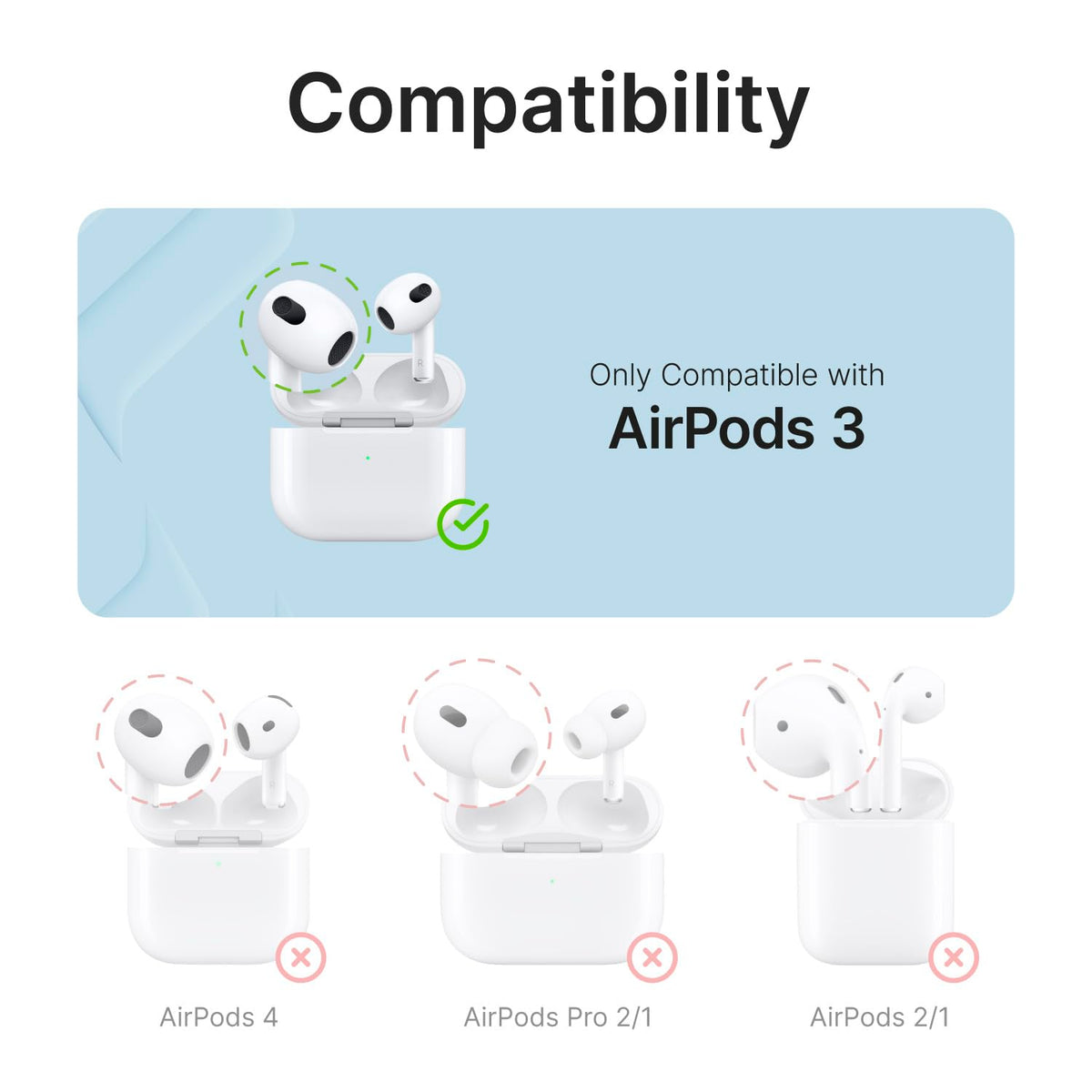 Waterproof AirPods 3rd Generation Case with Carabiner F7067