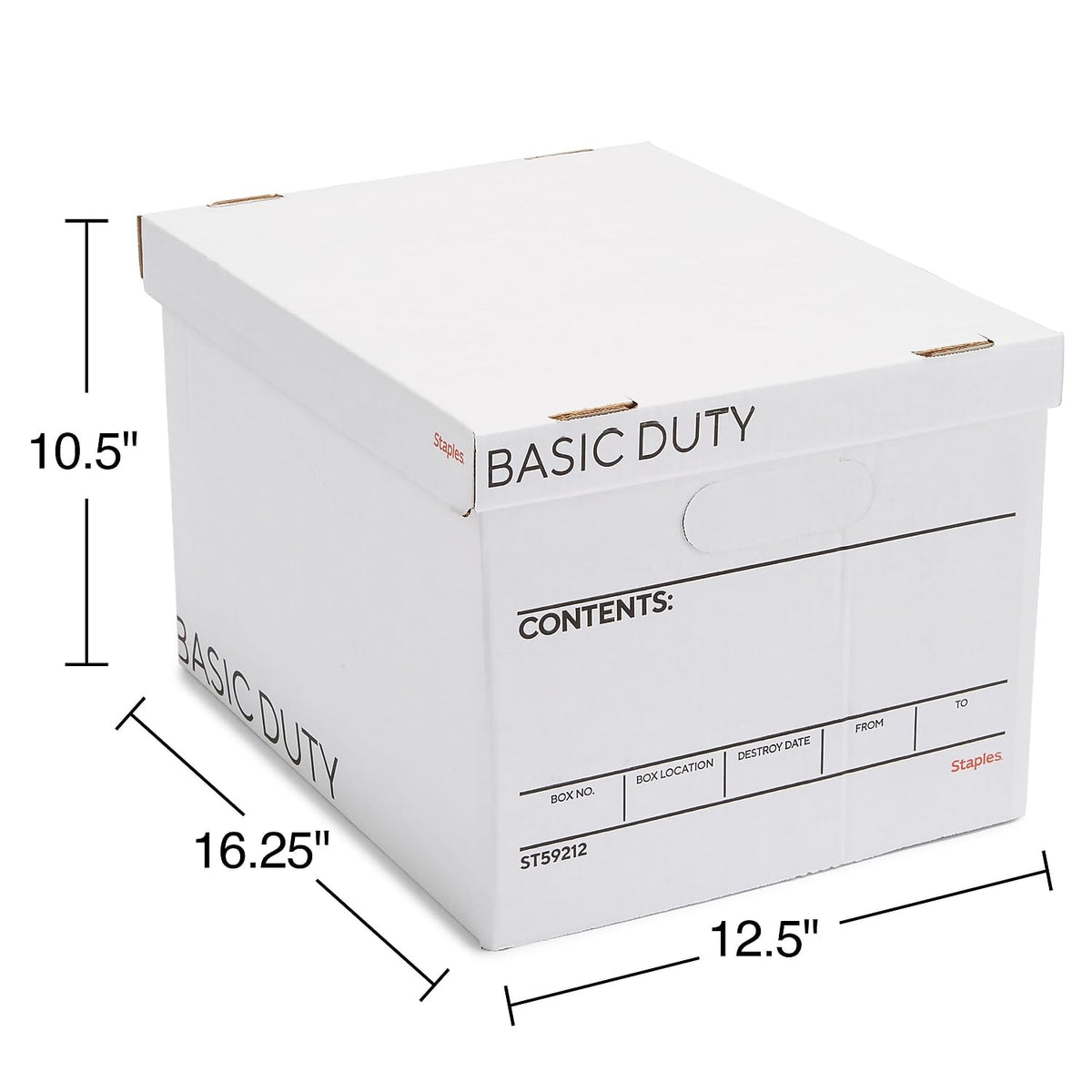 Storage & Filing Box with Handles & Removable Lid, Letter & Legal, Stackable, 20-Pack X292443