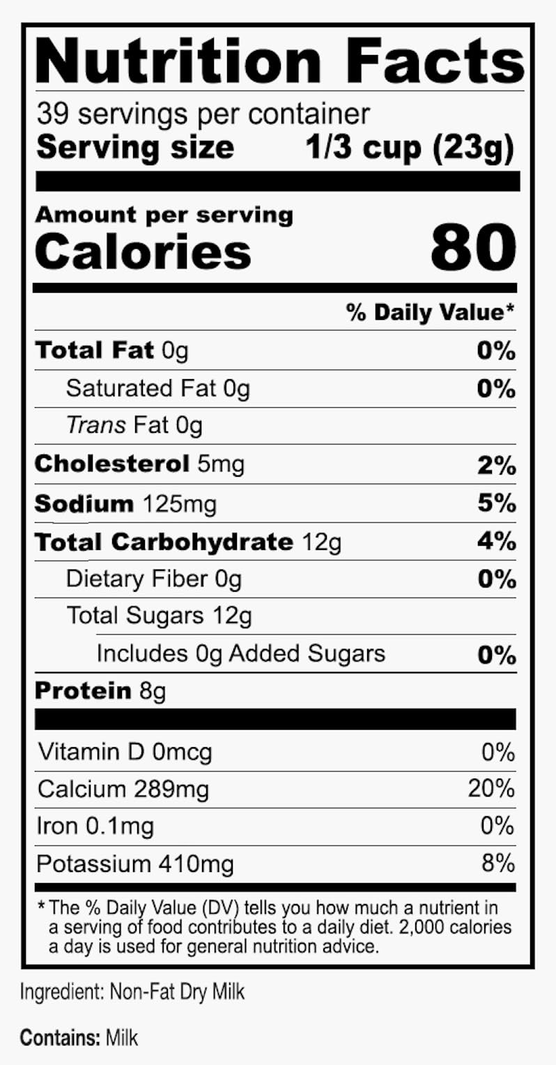 Non Fat Instant Milk Powder 2 lb P165