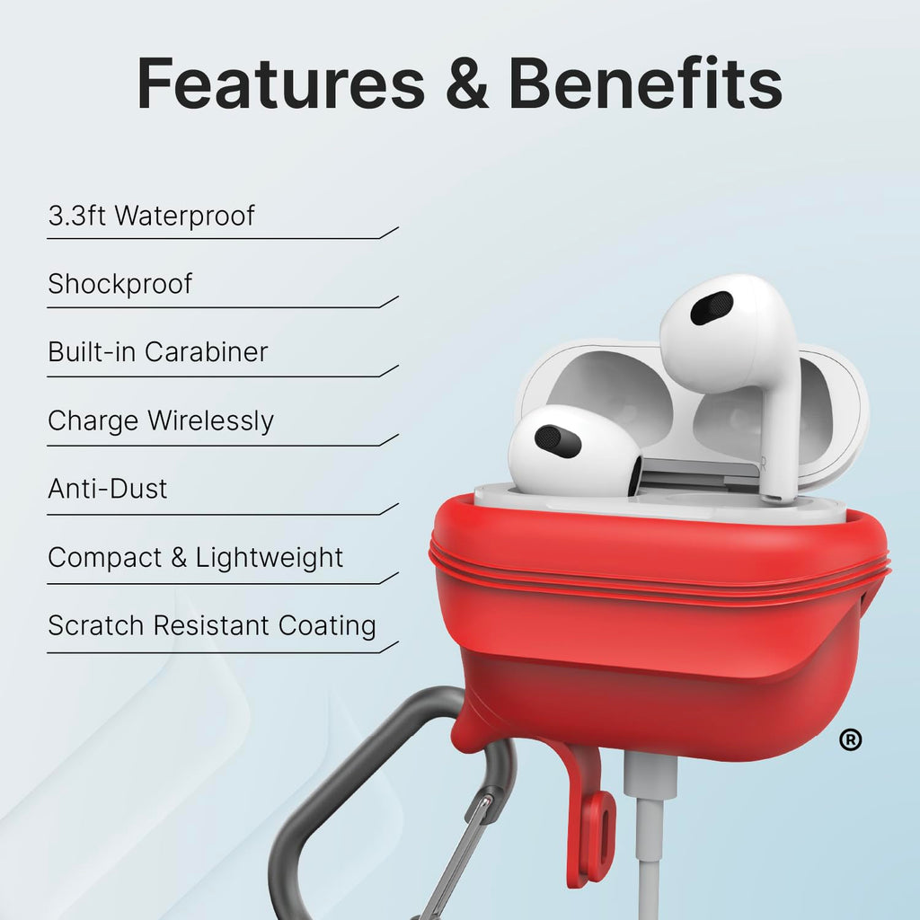 Waterproof AirPods 3rd Generation Case with Carabiner F7067