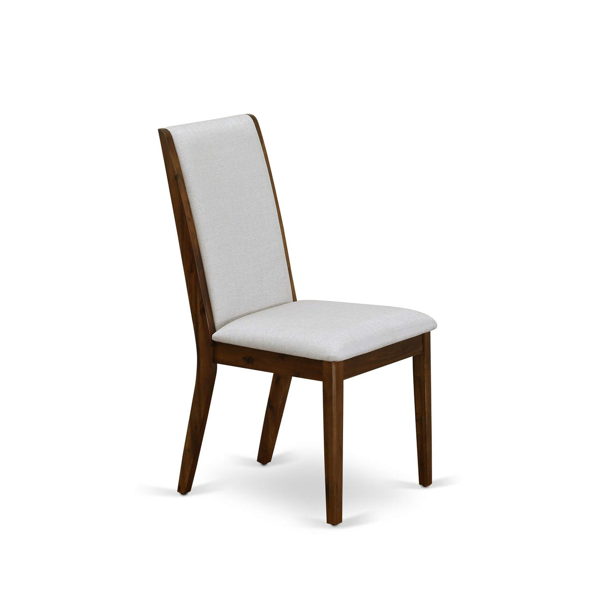 9 Piece Walnut Dining Room Set with 8 Grey Linen Chairs I4886