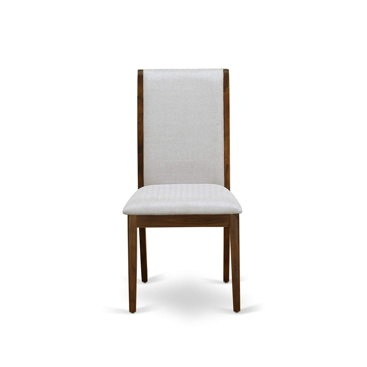 9 Piece Walnut Dining Room Set with 8 Grey Linen Chairs I4886