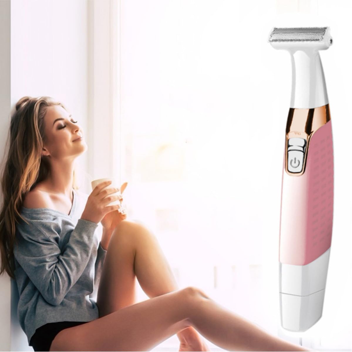 Pink Portable Electric Body Hair Shaver M320929