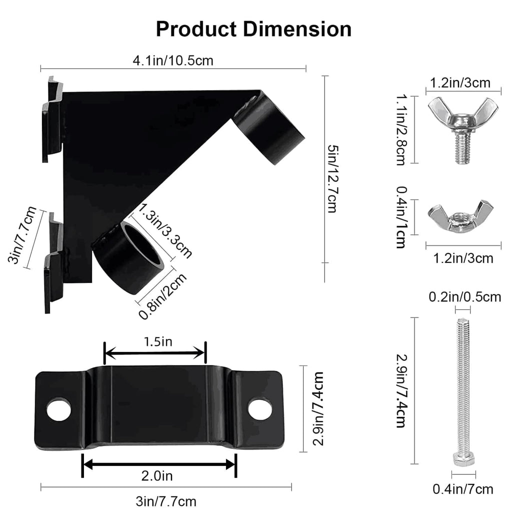 Flag Pole Mount Bracket 45 Degree No Drilling Y26857