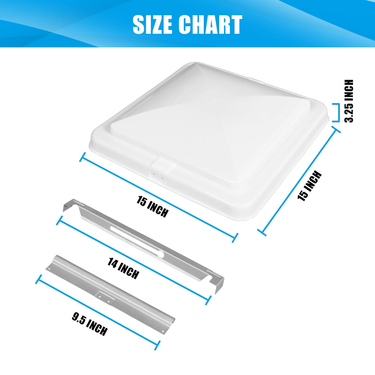 14 Inch RV Roof Vent Cover E8957