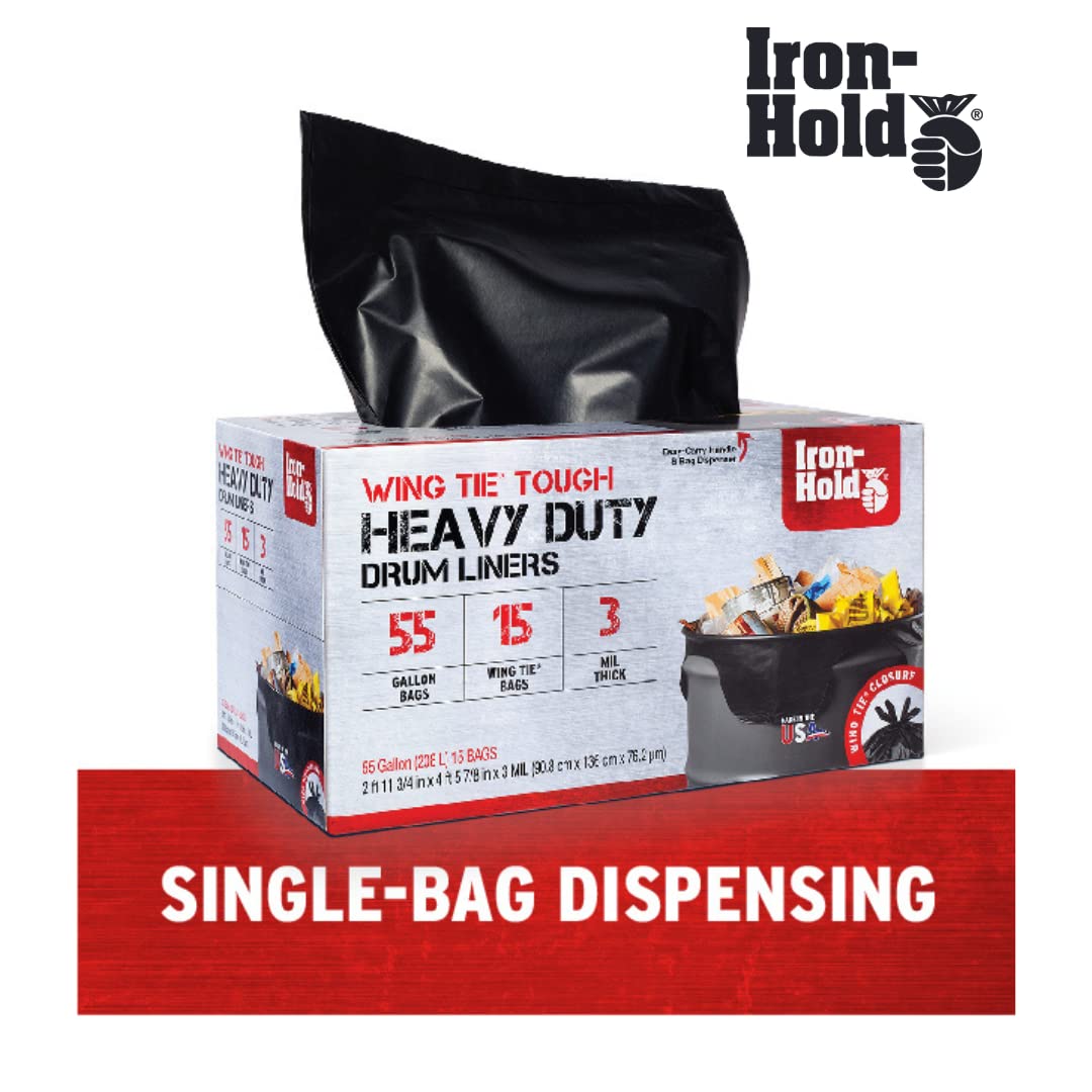 42 Gallon 20 Bags Black Heavy Duty Trash Bags F867884