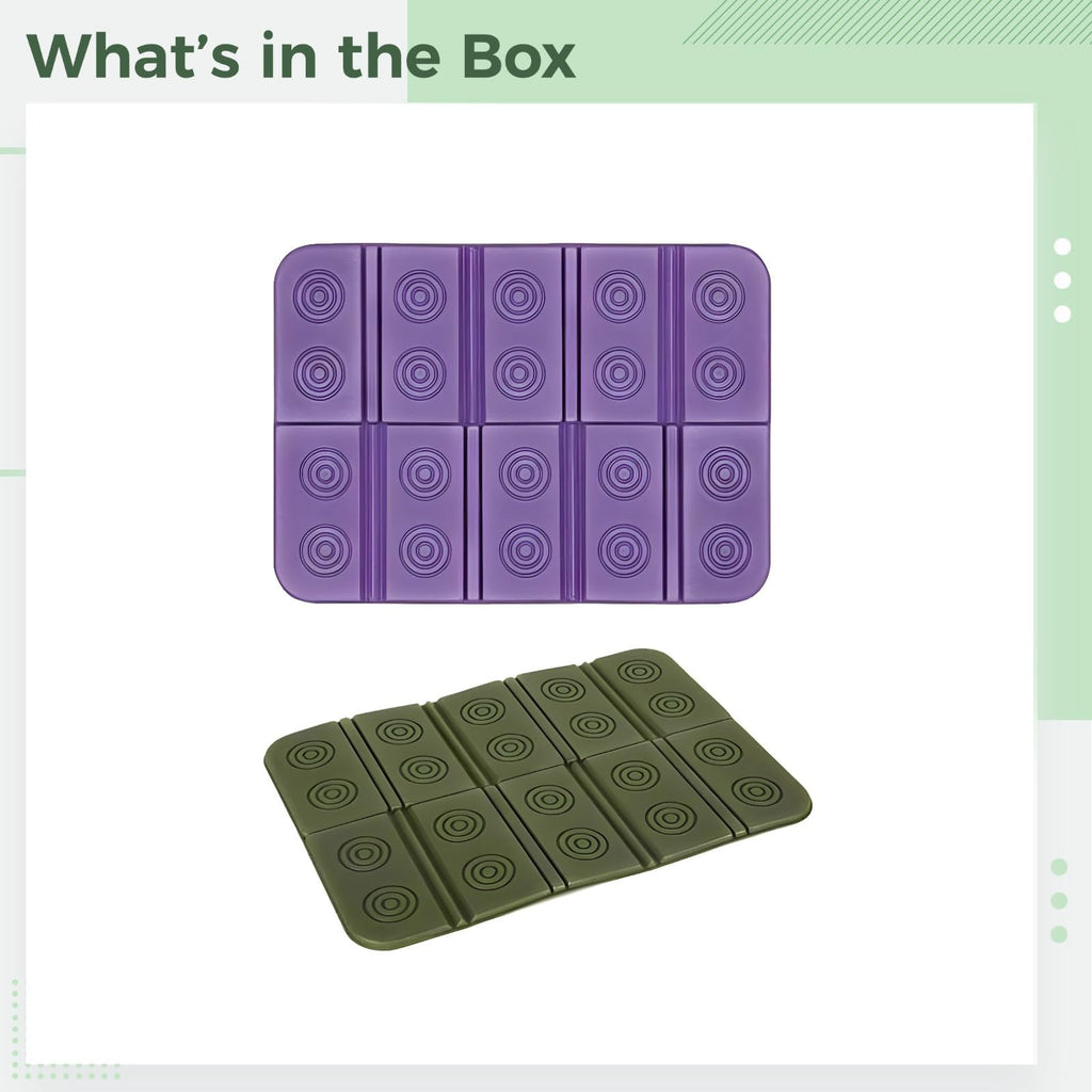2 Pcs Waterproof Folding Foam Seat Cushion E5846