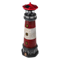 Solar Powered Lighthouse Rotating Beacon Red Resin H24252
