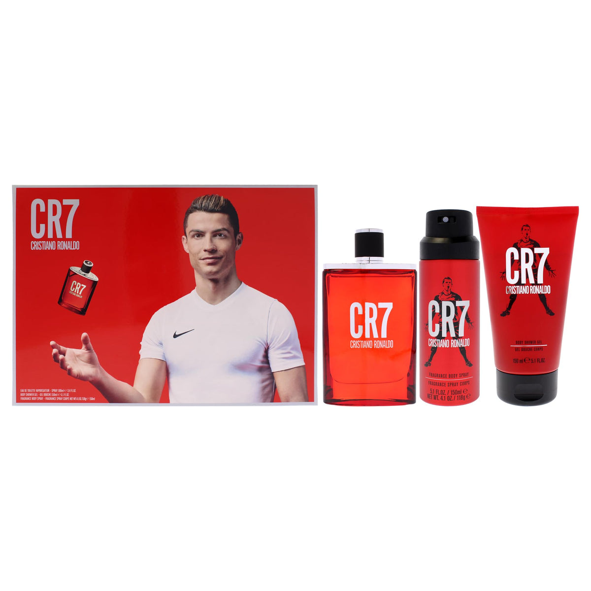 3 Pc Men EDT Spray Body Spray Shower Gel Gift Set M15071