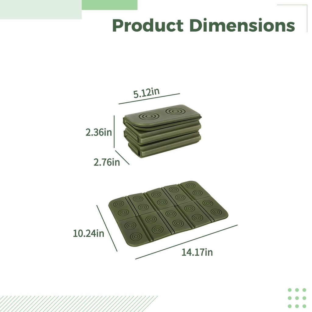 2 Pcs Waterproof Folding Foam Seat Cushion E5846