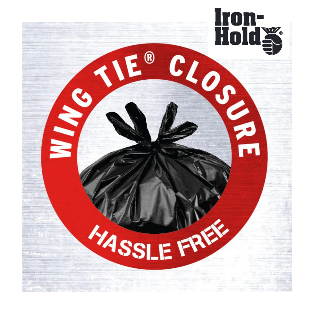 42 Gallon 20 Bags Black Heavy Duty Trash Bags F867884