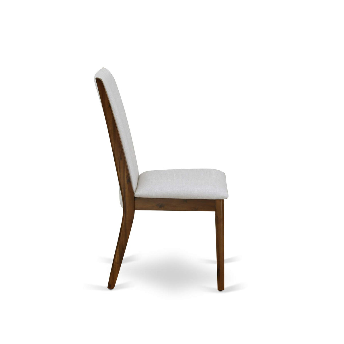 9 Piece Walnut Dining Room Set with 8 Grey Linen Chairs I4886