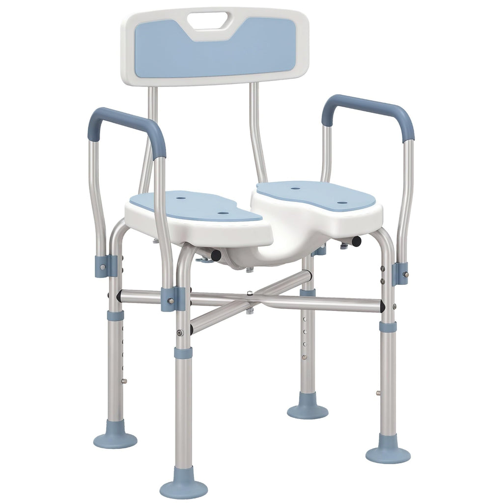Padded Shower Chair with Arms and Back Y812969