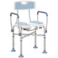 Padded Shower Chair with Arms and Back Y812969
