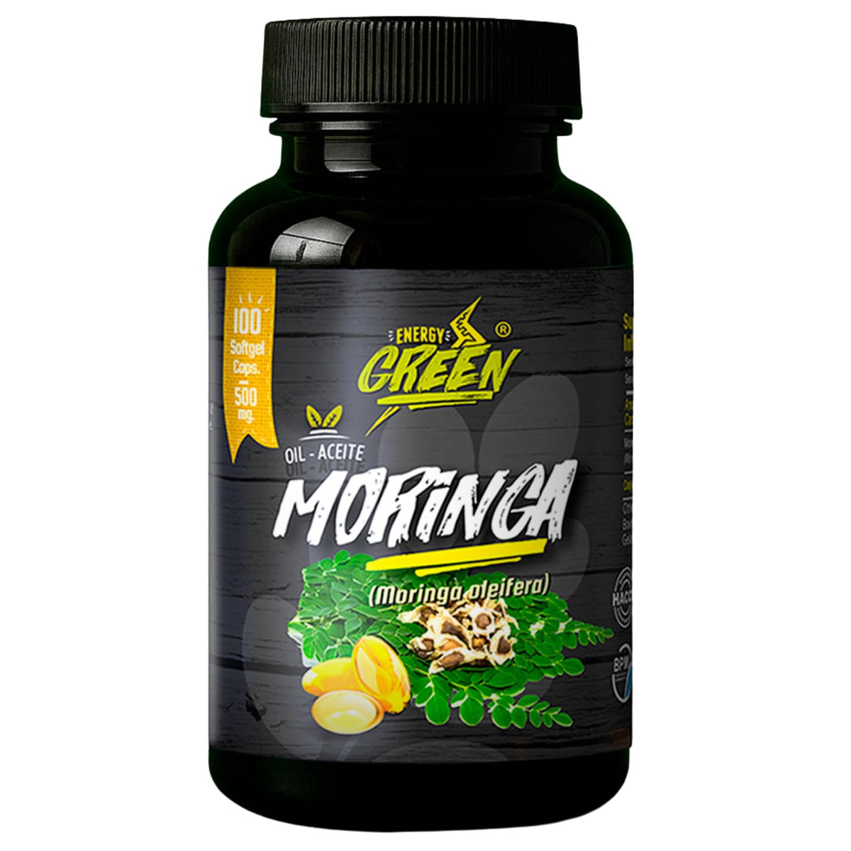 Moringa Seed Oil Softgels, Cold-Pressed, Vegan, 100 Softgels J464933
