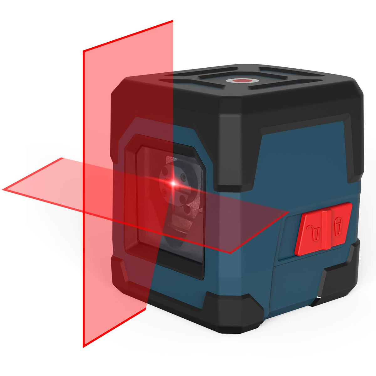 Cross Line Laser Level with Self-Leveling, Vertical and Horizontal Line, 360 Degree, Carrying Pouch, Battery Included J324