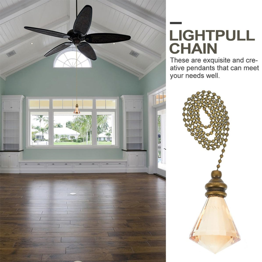 Ceiling Fan Pull Chain Crystal Pendant Y7106