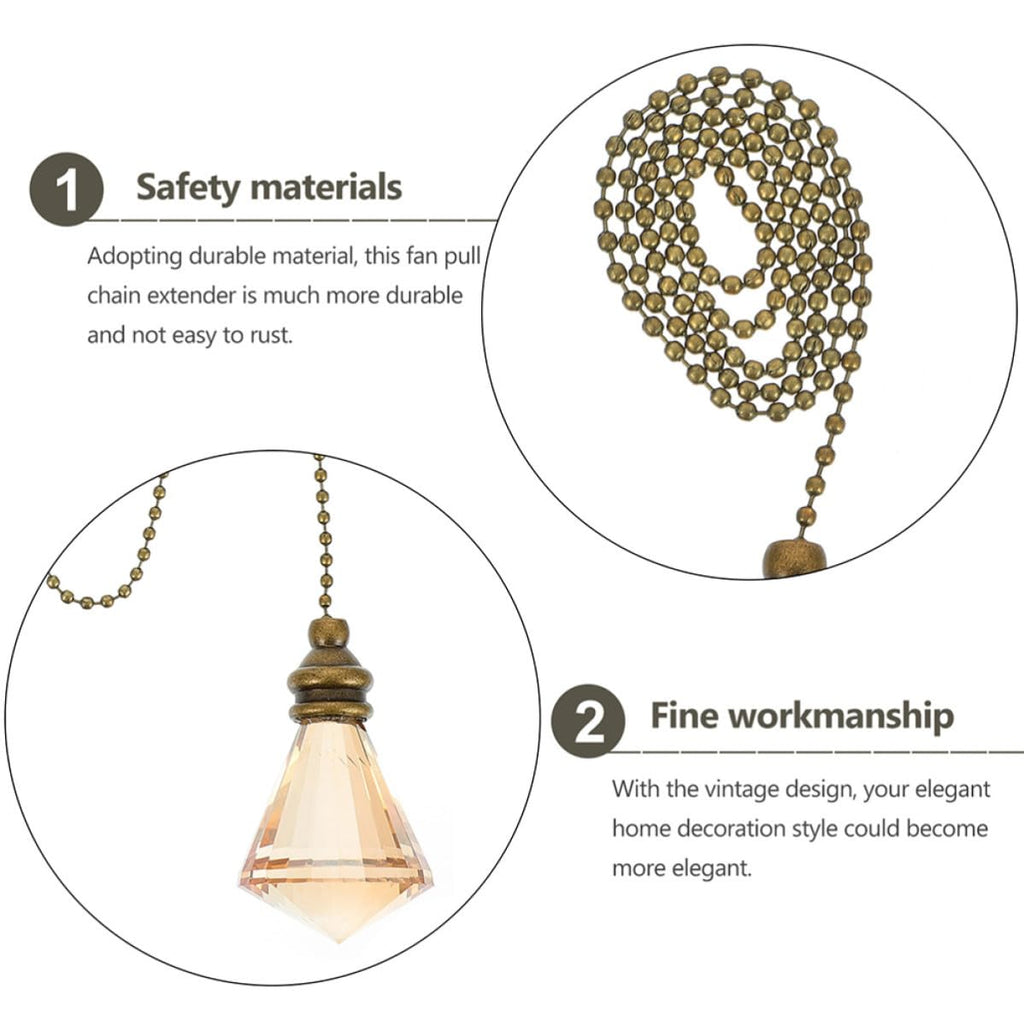 Ceiling Fan Pull Chain Crystal Pendant Y7106