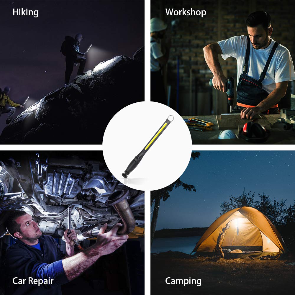 800 lumens 3300mAh Rechargeable Magnetic LED Work Light 2 Pack Q988