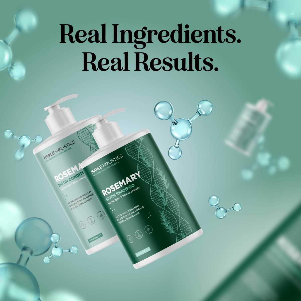 Biotin Rosemary Shampoo and Conditioner Set 32 Fl Oz Each G2277