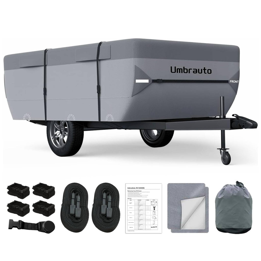 14-16ft Waterproof Breathable Ripstop Pop Up Camper Cover J48212