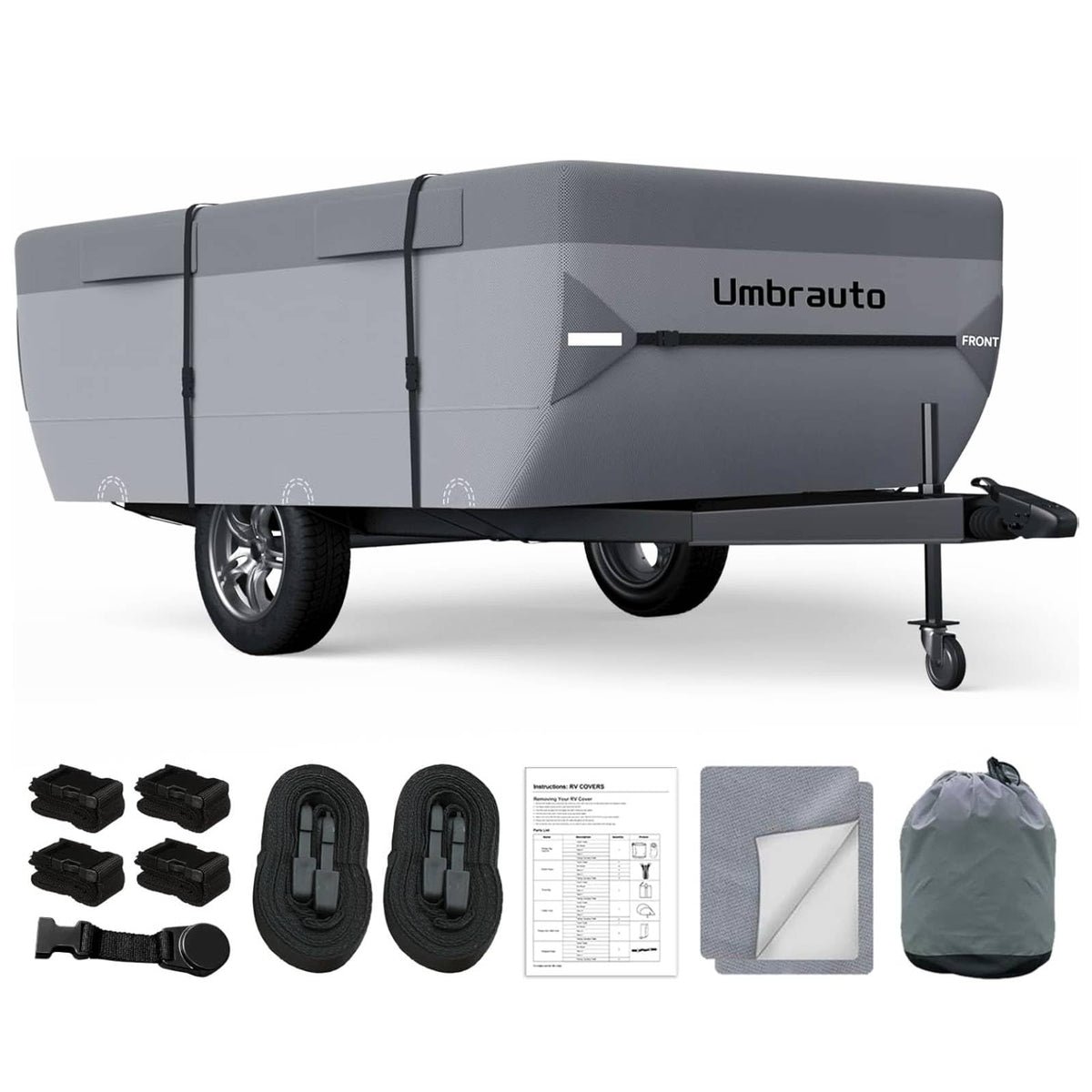 14-16ft Waterproof Breathable Ripstop Pop Up Camper Cover J48212