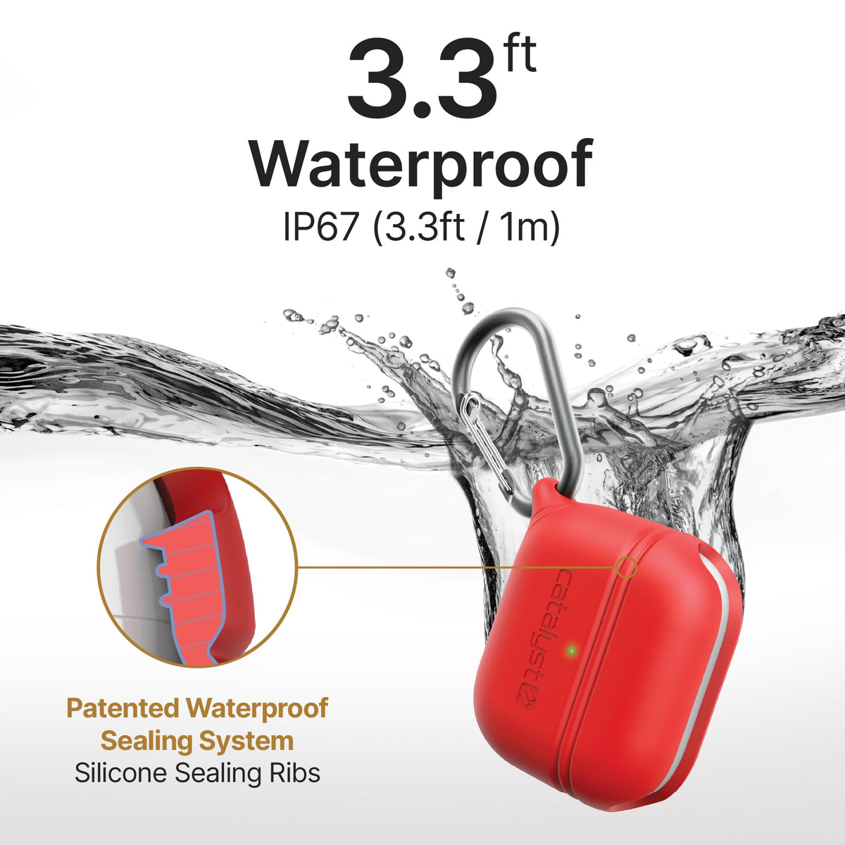 Waterproof AirPods 3rd Generation Case with Carabiner F7067