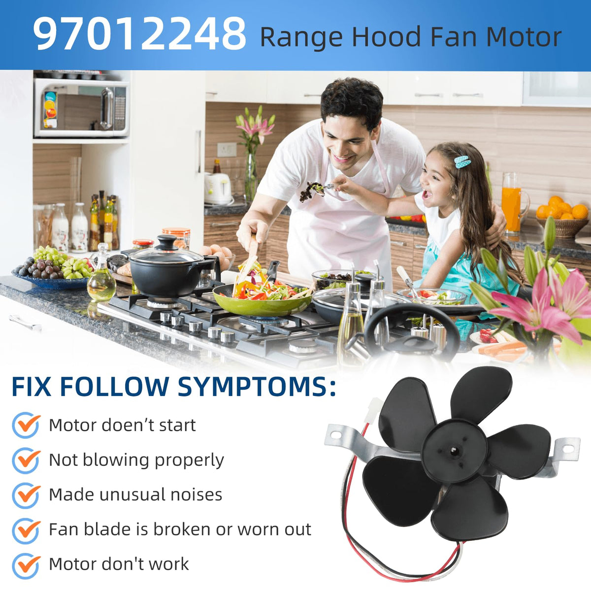 Range Hood Fan Motor Replacement Part Y9306