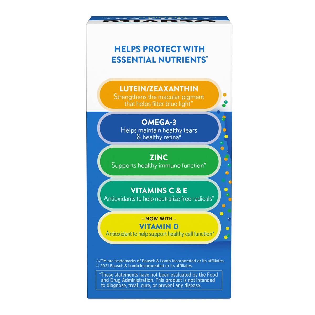 Eye Vitamin & Mineral Supplement with Omega-3, Zinc, Lutein & Zeaxanthin, 50 Softgels U565