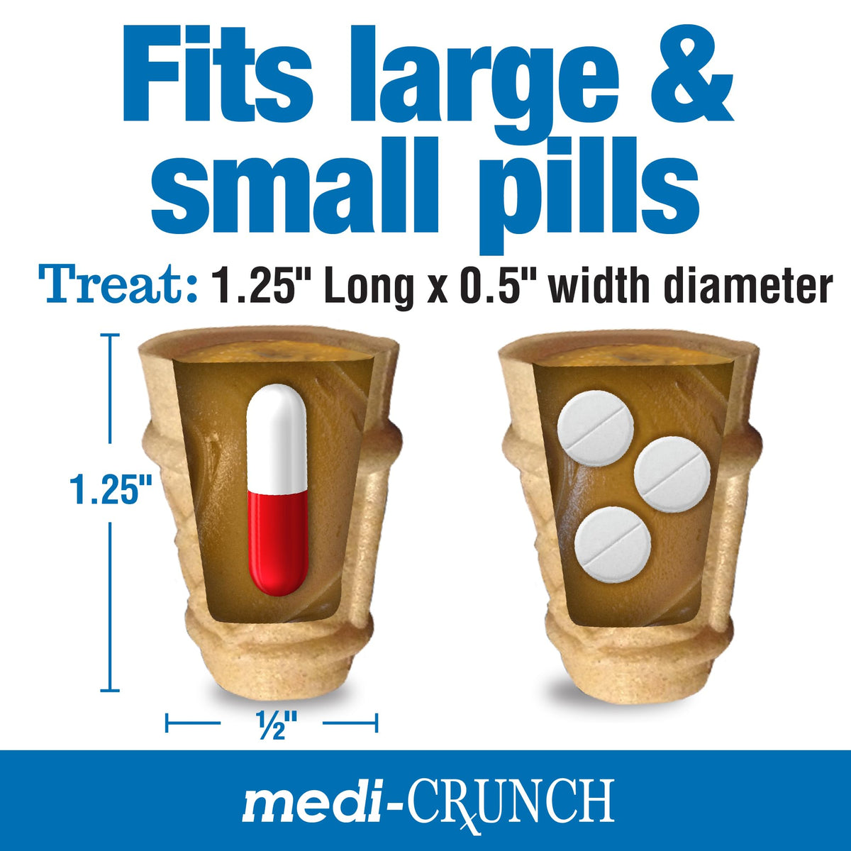 Peanut Butter Dog Pill Treats 180 Count C8586