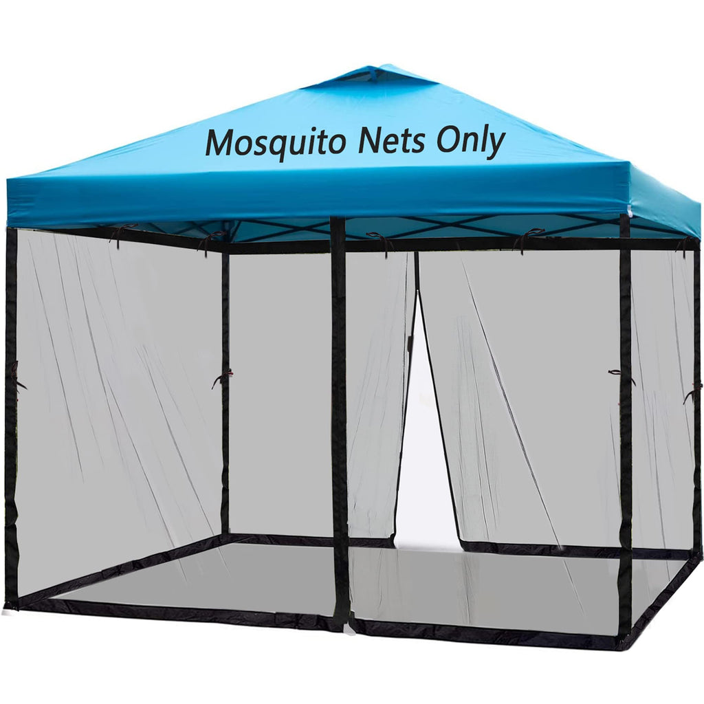 10x10 Mosquito Netting with Double Door Side Screen Black F877