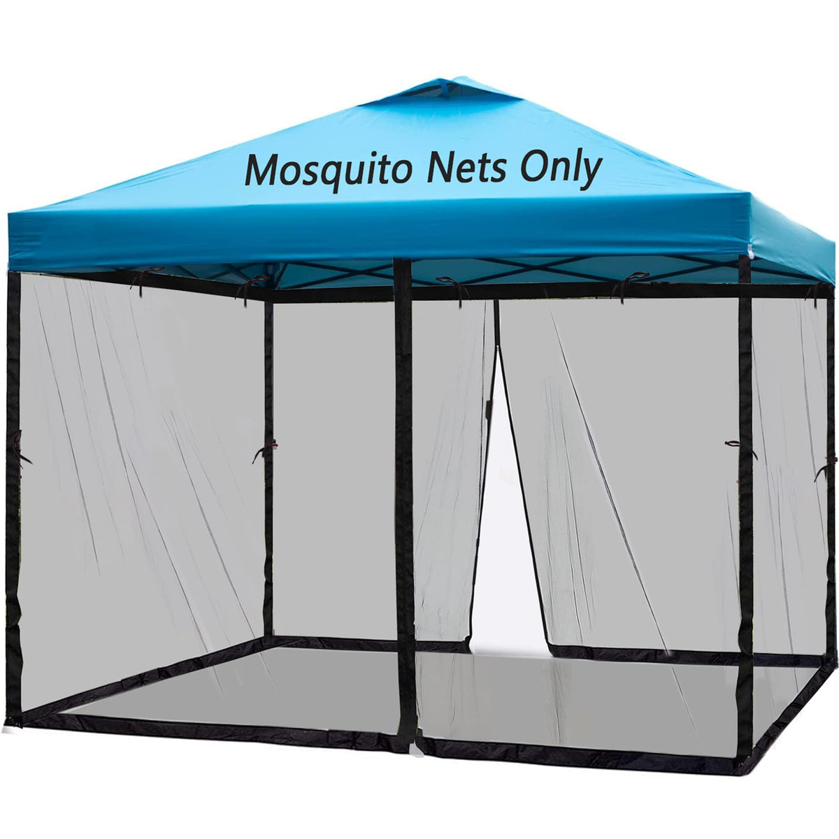10x10 Mosquito Netting with Double Door Side Screen Black F877