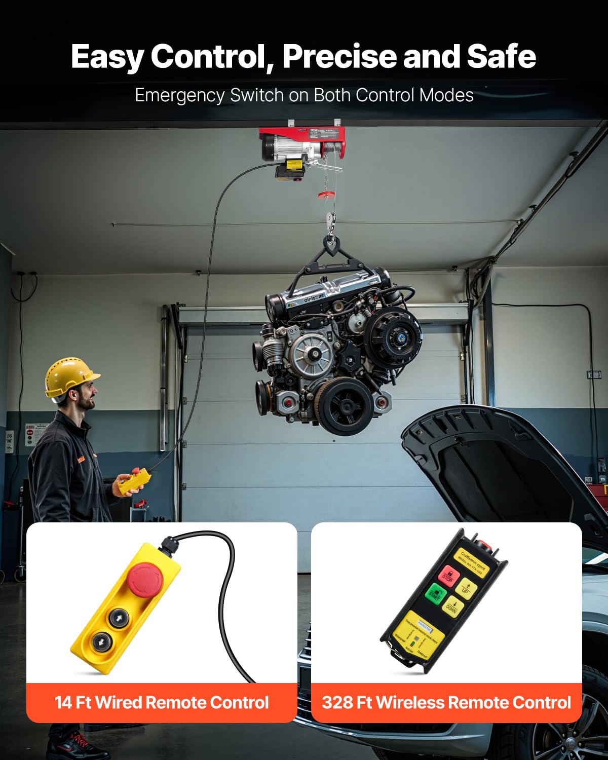 1320 lbs 120V Electric Hoist with Wireless Remote Z510743
