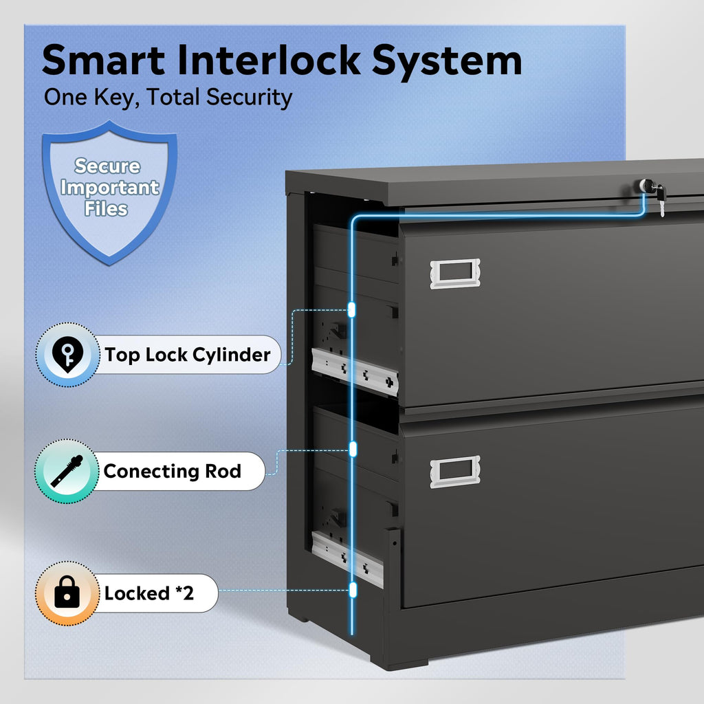 2 Drawer File Cabinet with Lock N62769