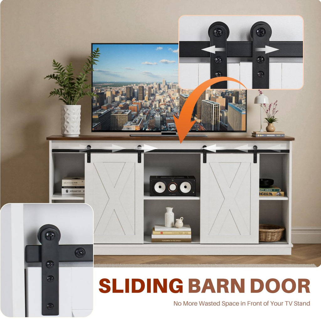 White 65 Inch Wood TV Stand O61781