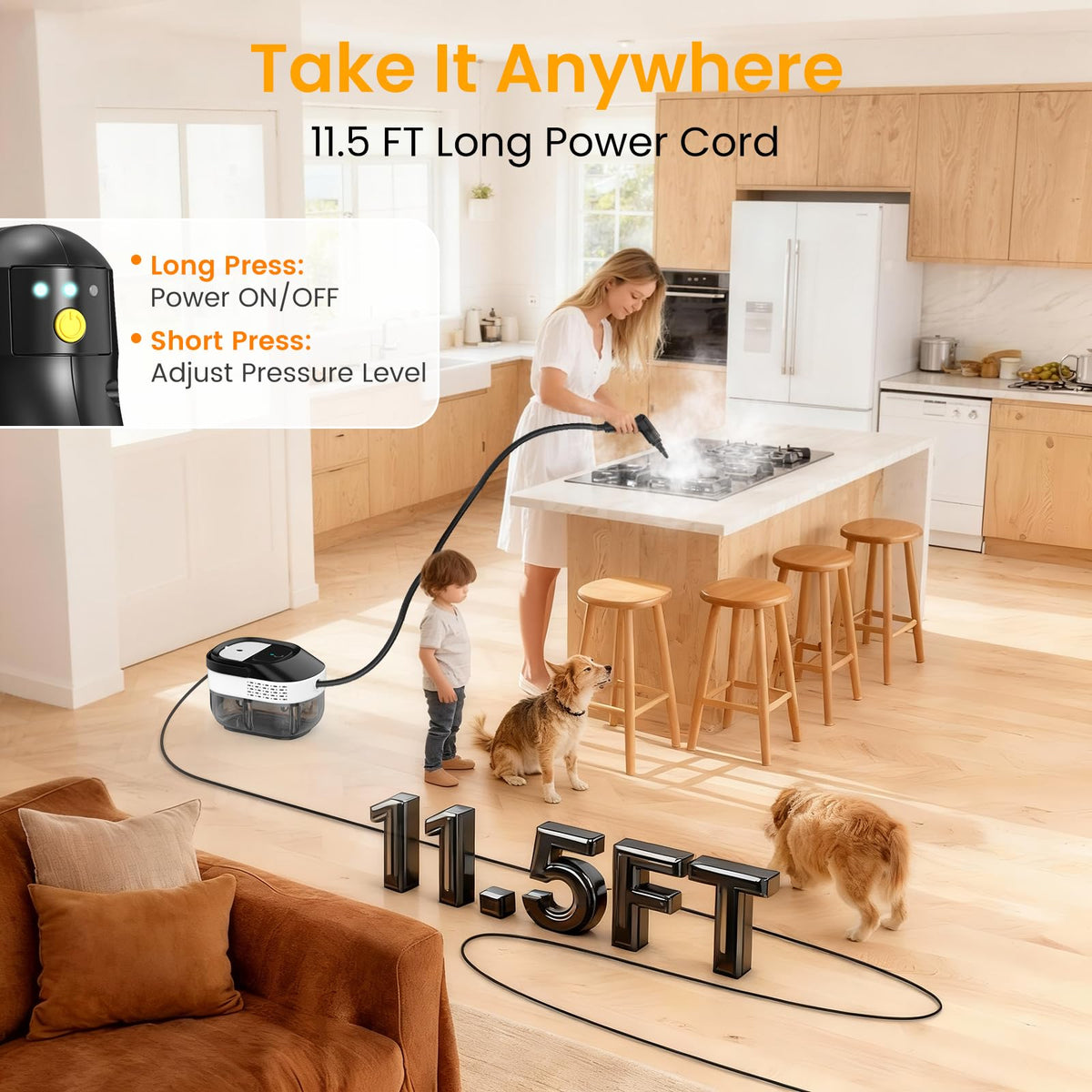 1600ML Handheld Steam Cleaner Q76297