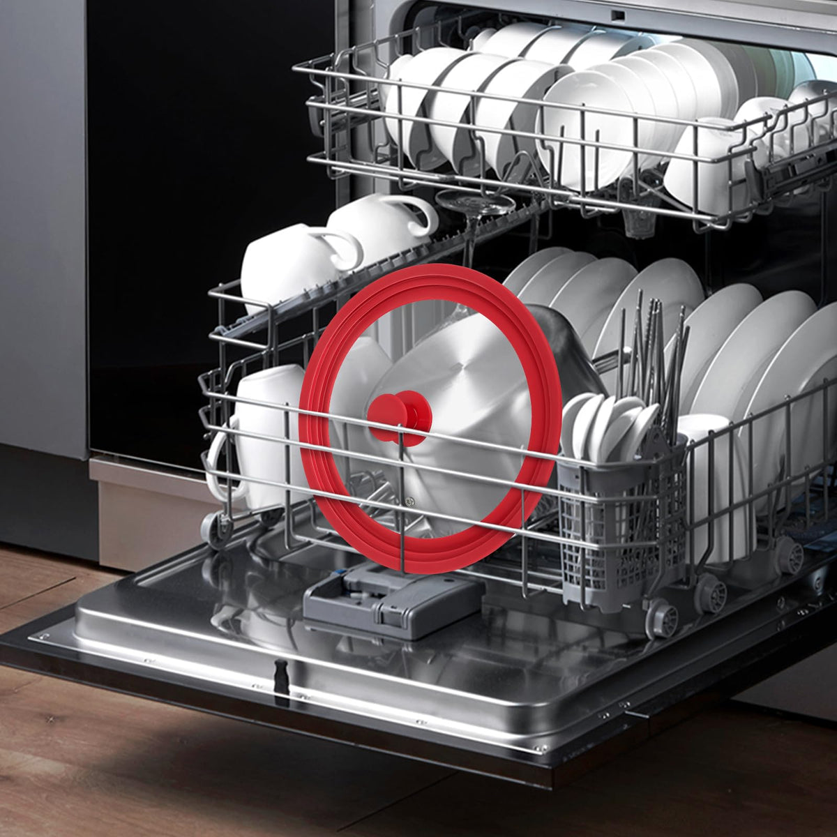 Universal Tempered Glass Pan Lid with Silicone Edge E51501
